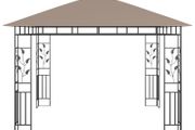 Gazebo with Mosquito Net 3x3x2.73 m Taupe 180 g/m