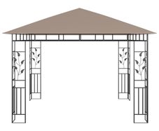 Gazebo with Mosquito Net 3x3x2.73 m Taupe 180 g/m