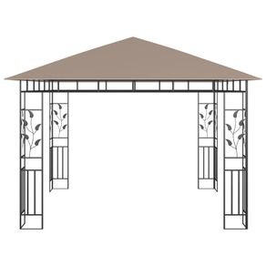 Gazebo with Mosquito Net 3x3x2.73 m Taupe 180 g/m