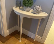 White hall table