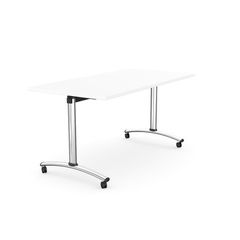 White Tilting Training Room Retangular Table - 1500w x 750d