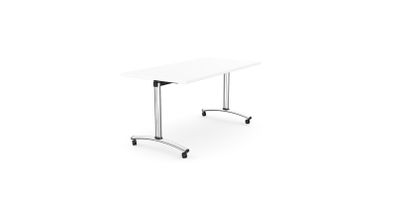 White Tilting Training Room Retangular Table - 1500w x 750d