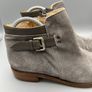 Jigsaw Ankle Boots Grey Suede Size 39 UK 6 - Zip and Buckle - Leather Sole Image 5
