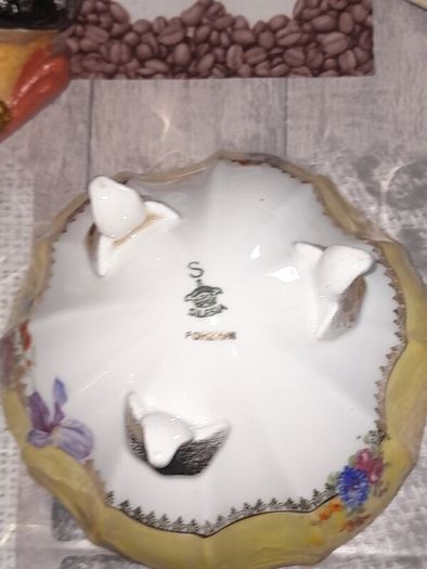 Antique Porcelain Footed Bowl A Present From Bundoran, manufactured in the Silesia region of Germany now part of Poland