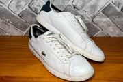 Lacoste Powercourt Mens White Leather Trainers UK9 EU43