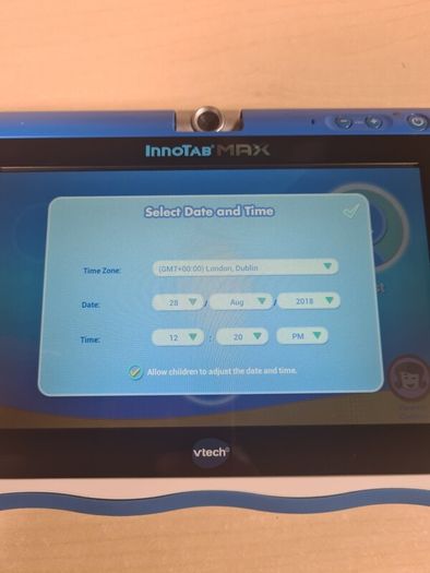 VTECH INNOTAB MAX kids learning tablet console blue with pen and one game cartridge