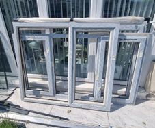 Cream pvc windows