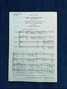 The Windhover: To Christ Our Lord Part-song for SATB [Words by] Gerard Manley Hopkins [Music by] Lennox Berkeley] (Musical Times. 1509)