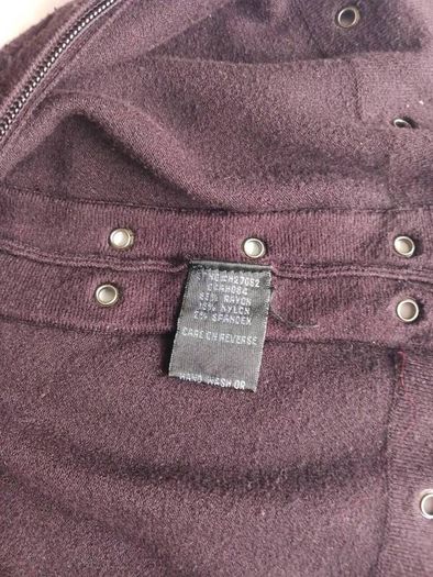 Yuka Dark Brown Cardigan with  Metal Eyelet Detail    Size 14