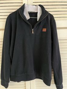 Jacey Quinn Zip Up Jumper Navy (Medium)