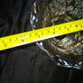 Old Glass Lamp Shade made of light Amber Glass with a Ruffled Edge Image 5