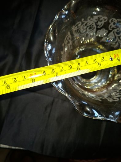 Old Glass Lamp Shade made of light Amber Glass with a Ruffled Edge