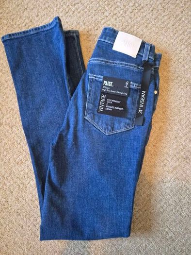 Paige Stella High Rise Straight Leg Jeans - 25W