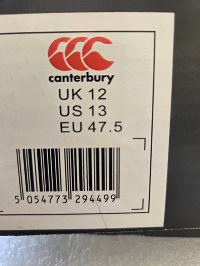 Canterbury Rugby Boots - Phoenix Raze UK Size 12