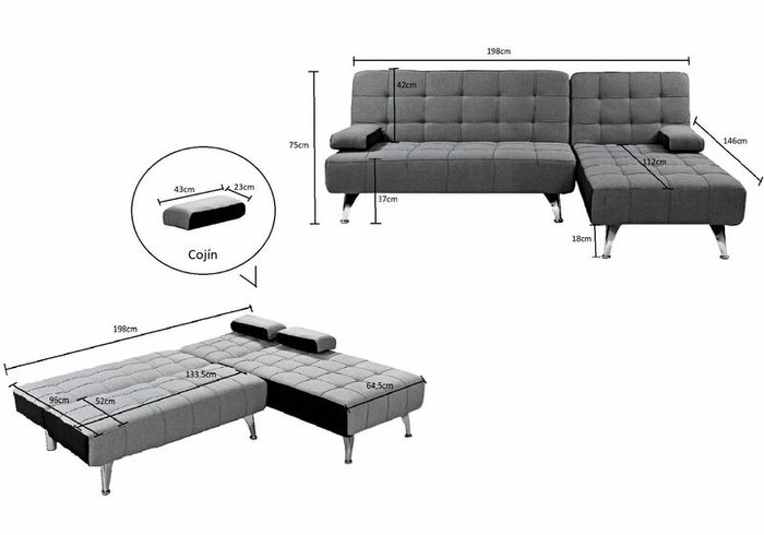 Scandi Vibes  Corner Sofa Bed with a Twist