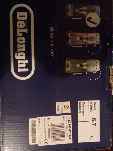 DELONGHI Dedica Arte EC885.GY EX:4 Coffee Machine