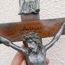 Antique Large Decorative Crucifix 13,5" x 7" (very fine details, exotic wood) Image 5
