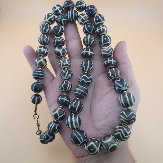 Rare Authentic Antique Burmese Pumtek Pyu Beads Necklace