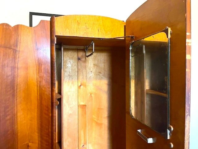 Mid-century art deco wooden wardrobe
