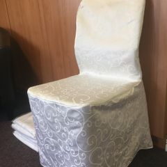 Damask White Chair Covers x 67