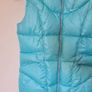 Nike fleece puffer vest Size large girls 26" long turquoise in excellent condition Image 4