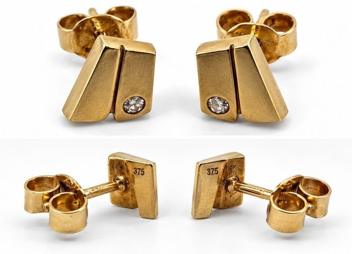 9ct Gold Stud Earrings