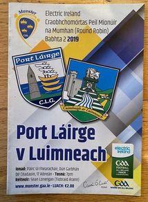 2019 Waterford v Limerick - Electric Ireland Munster Minor Hurling Championship Programme