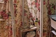4 Fold Wood Floral Screen