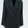 Mango Oversized wool coat  in GREEN Image 3