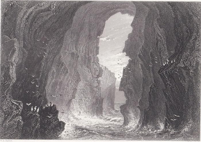 W.H. Bartlett. Dunkerry Cave