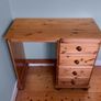 Solid Wood Dressing Table & Arched Mirror | Excellent Condition Image 2