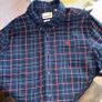 Timberland Navy Red Plaid Shirt Medium M Regular Fit Image 7