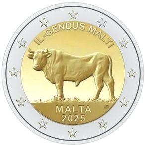 Malta 2 Euro Commemorative Coin 2025 - The Maltese Ox. UNCIRCULATED.