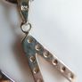 Vintage 925 Sterling Silver Necklace With N Pendant length 16" - 12,5g Image 5