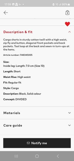 Black Cargo Shorts
