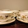 Royal Doulton Larchmont 7 x Two Handed Soup Bowl and Saucer Image 4
