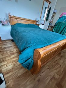 oak double bed