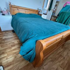 oak double bed