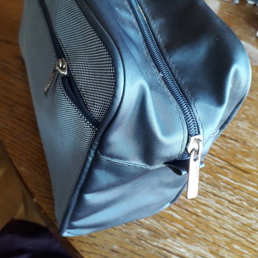 washbag - dark blue + grey pattern