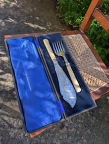 Silver fish serving set