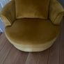 Velvet Swivel Armchair Image 2
