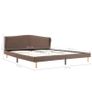 Bed Frame Brown Fabric 150x200 cm Image 6