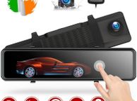 main image for ad 4K GPS Mirror Car Dash Cam 12" Touch Screen Dual Front and Rear Camera Wifi