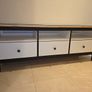 Wooden tv unit with glass top Image 6