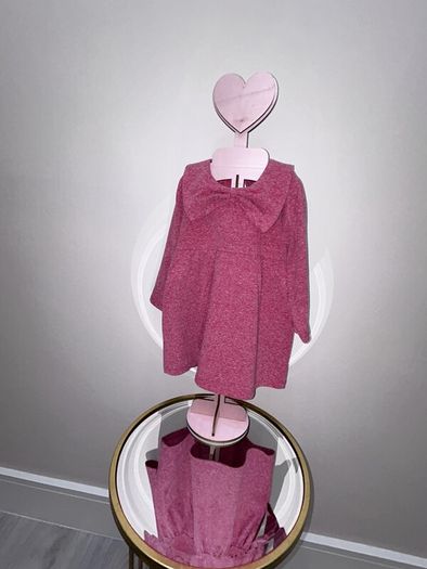 Baby Girls Pink Long Sleeved Dress from Name It Age 9-12 months / EU 80cm