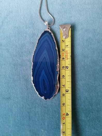 Dragon Vein Agate Pendant on Stg Silver Chain