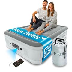 Luxury Air Bed Double with Built In Pump Good Housekeeping Winner 2026, Self Inflating Blow Up Mattress, USB Charging Nightlight, Inflatable Air Mattress for Guests