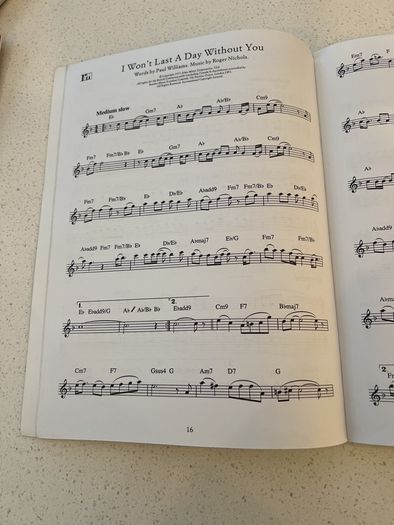 The Carpenters For Clarinet Sheet Music Book