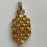 Pendant made of 925 silver with citrines and diamonds Image 2
