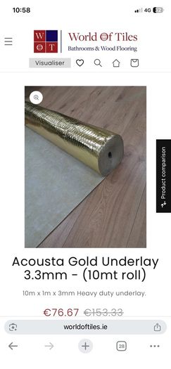 Wood Flooring and Gold underlay  14 Square  Meter for sale at Half the price